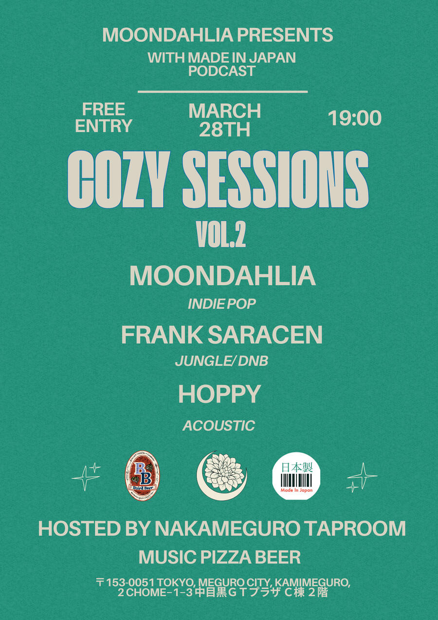 Moondahliaは、ローファイに近い質感、ポストロックの広がり、そしてポップな感性を取り入れたインストゥルメンタル・サウンドを奏でるバンドです。その音楽はどこか懐かしく、切なさと温かさが共存するような響きを持っています。有機的な要素と電子音が織り交ぜられたサウンドは、静かな内省と記憶の余韻を呼び起こし、心に深く残る世界を描き出します。 Moondahlia blends lofi-adjacent textures, post-rock atmospheres, and instrumental sto